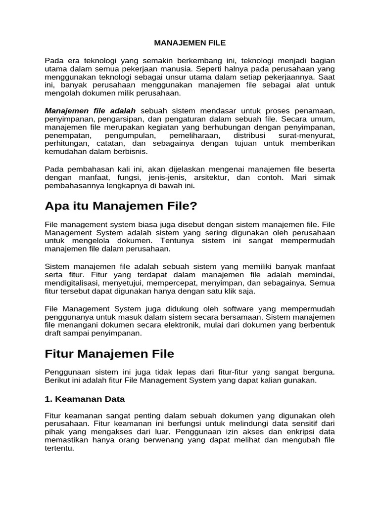 Manajemen File Pdf