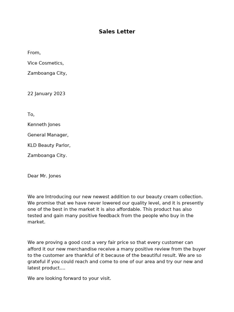 Business Letter, Own PDF