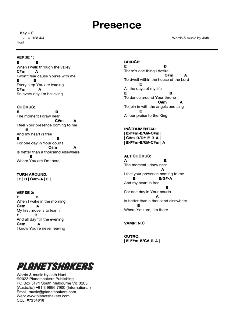 Presence (Chart) | PDF