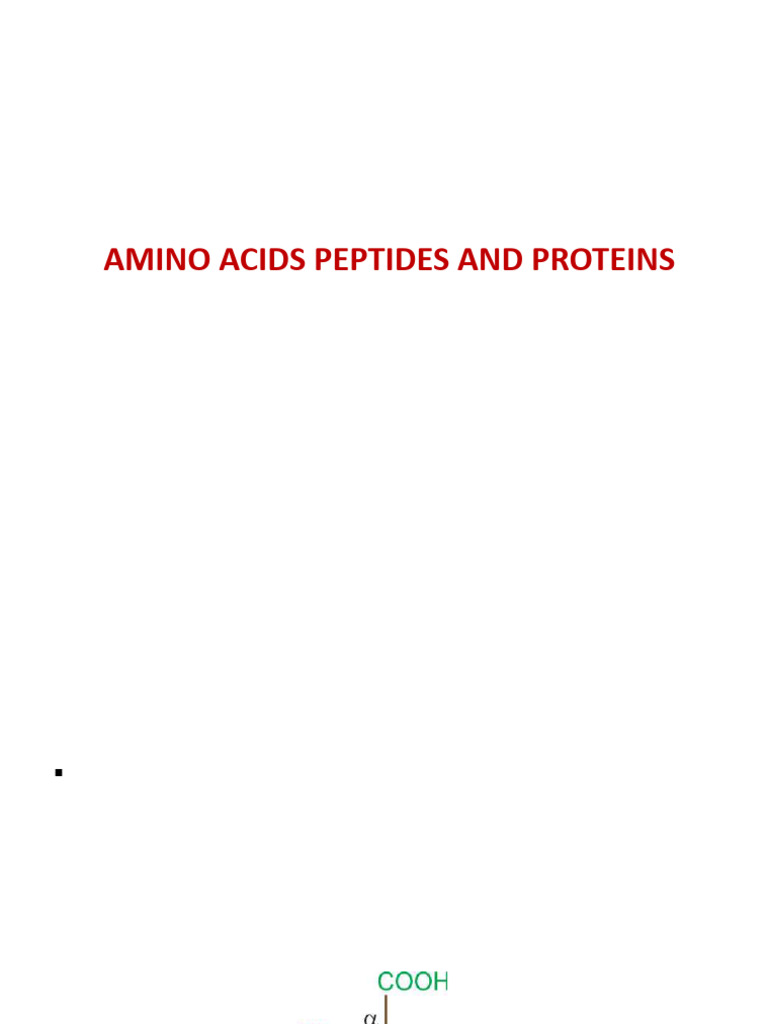 Amino Acids Peptides and Proteins | PDF