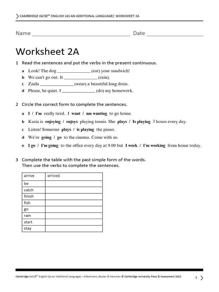 Igcse Eal 1ed TR Worksheets Unit2 | PDF | English Language | Language ...