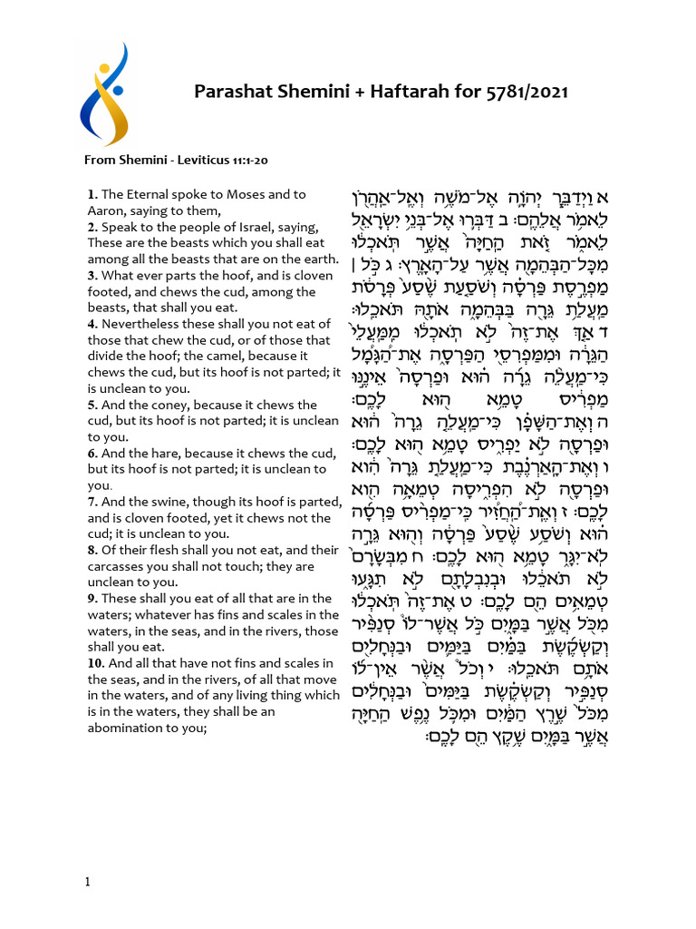 Shemini 5781 2021 | PDF