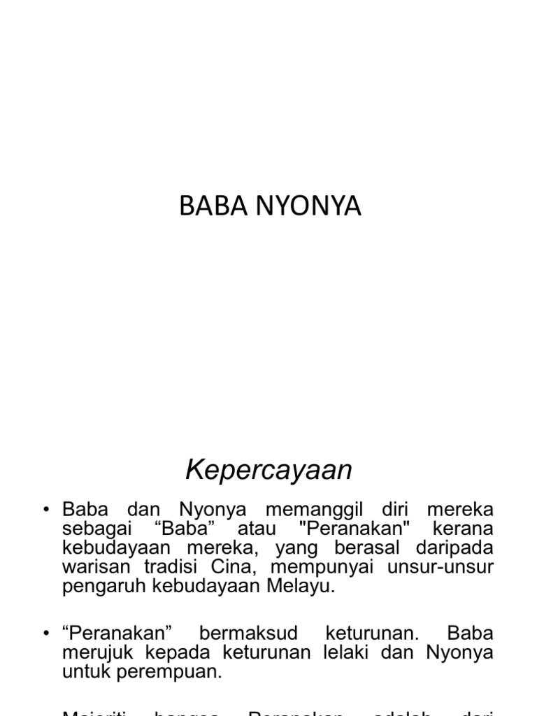 Baba Nyonya Pp