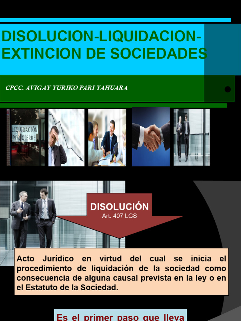 Liquidacion Disolucion Y Extincion De Sociedades Pdf
