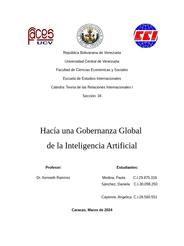 Gobernanza Global de la IA y Neoliberalismo | PDF | Inteligencia ...