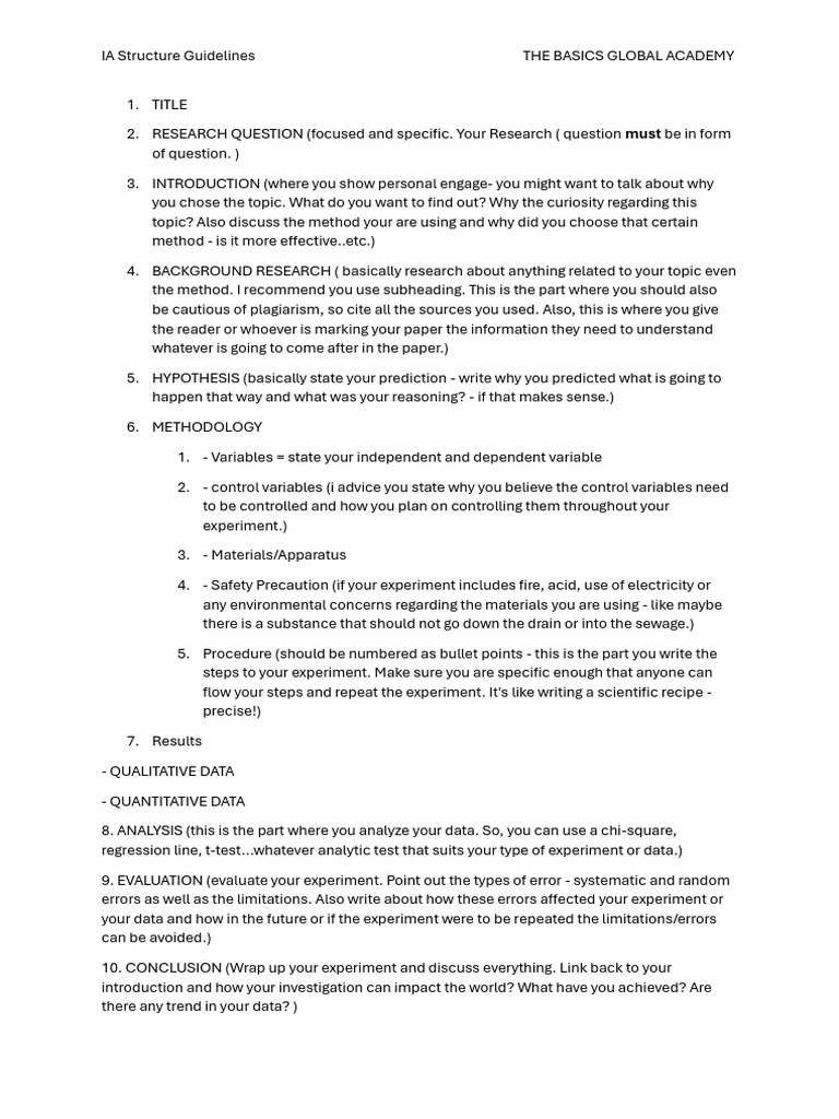 Ib Math Ia Guidelines And Criteria