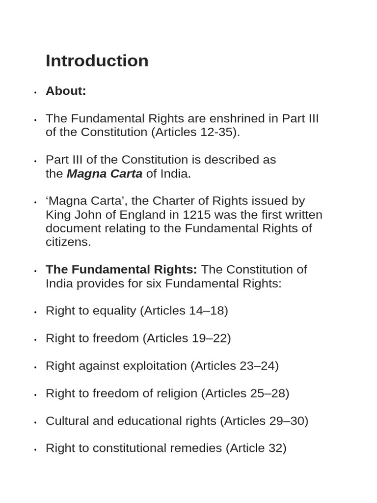 Fundamental Rights - 220509 - 183512 | PDF