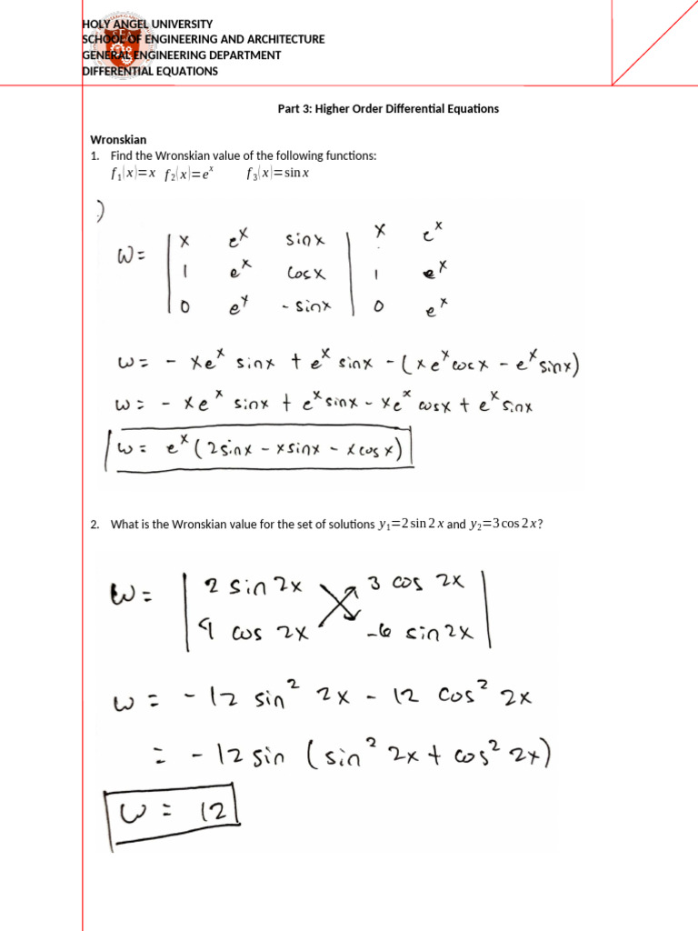Chap3 Worksheet | PDF