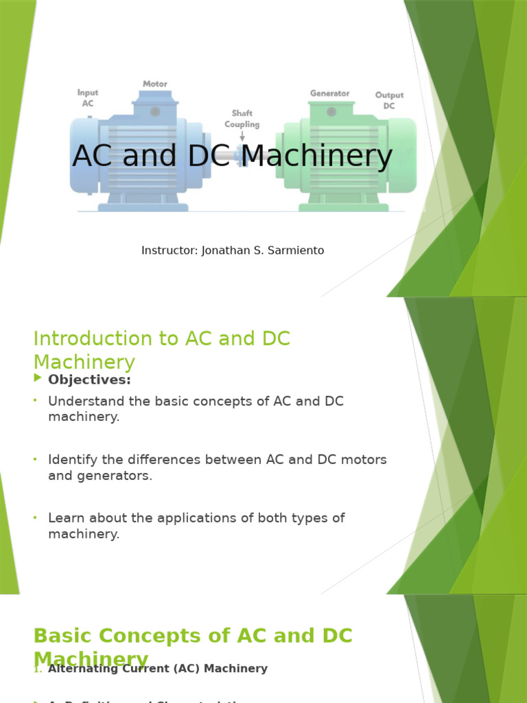 AC and DC Machinery Lesson 1 | PDF