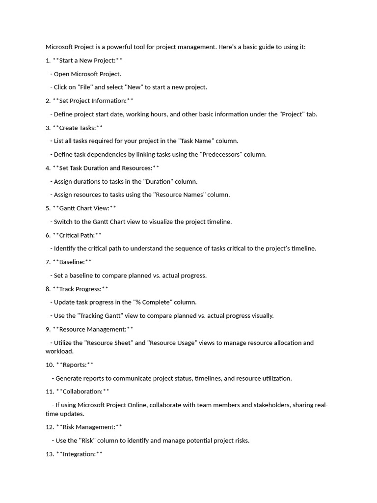 Ms project pdf