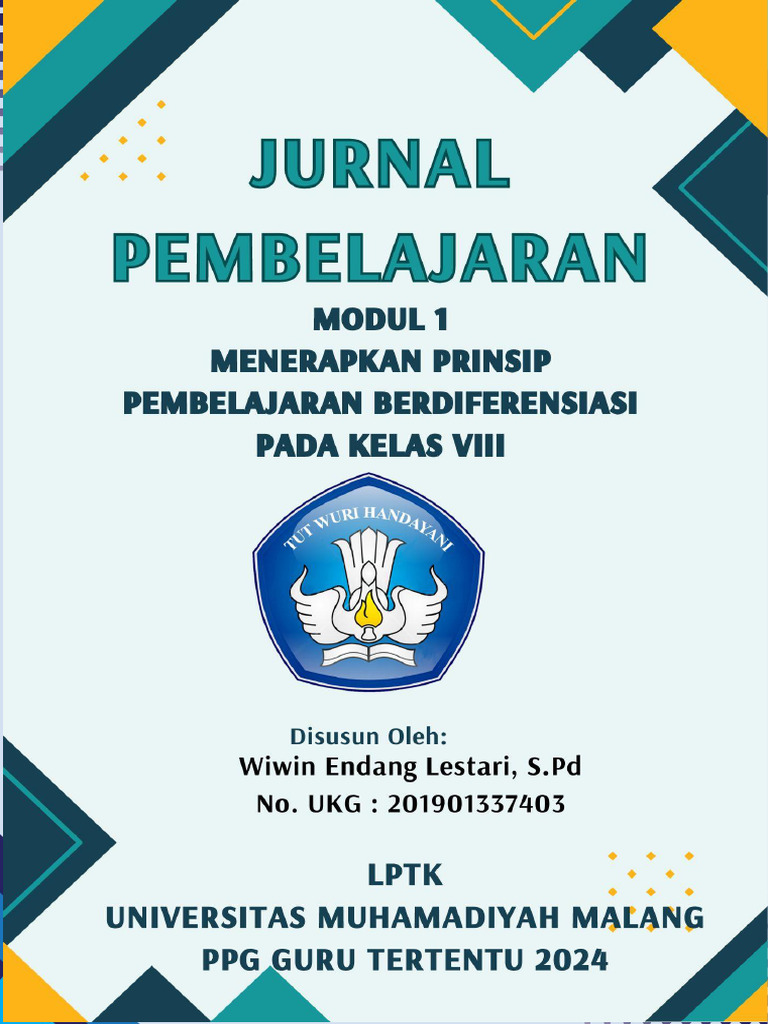 Jurnal pembelajaran berdiferensiasi pdf