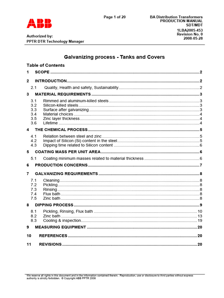 1LBA2005-453 - en Galvanizing Process - Tanks and Covers | PDF
