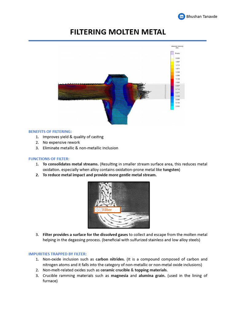Filtering Molten Metal 1723966293 | PDF