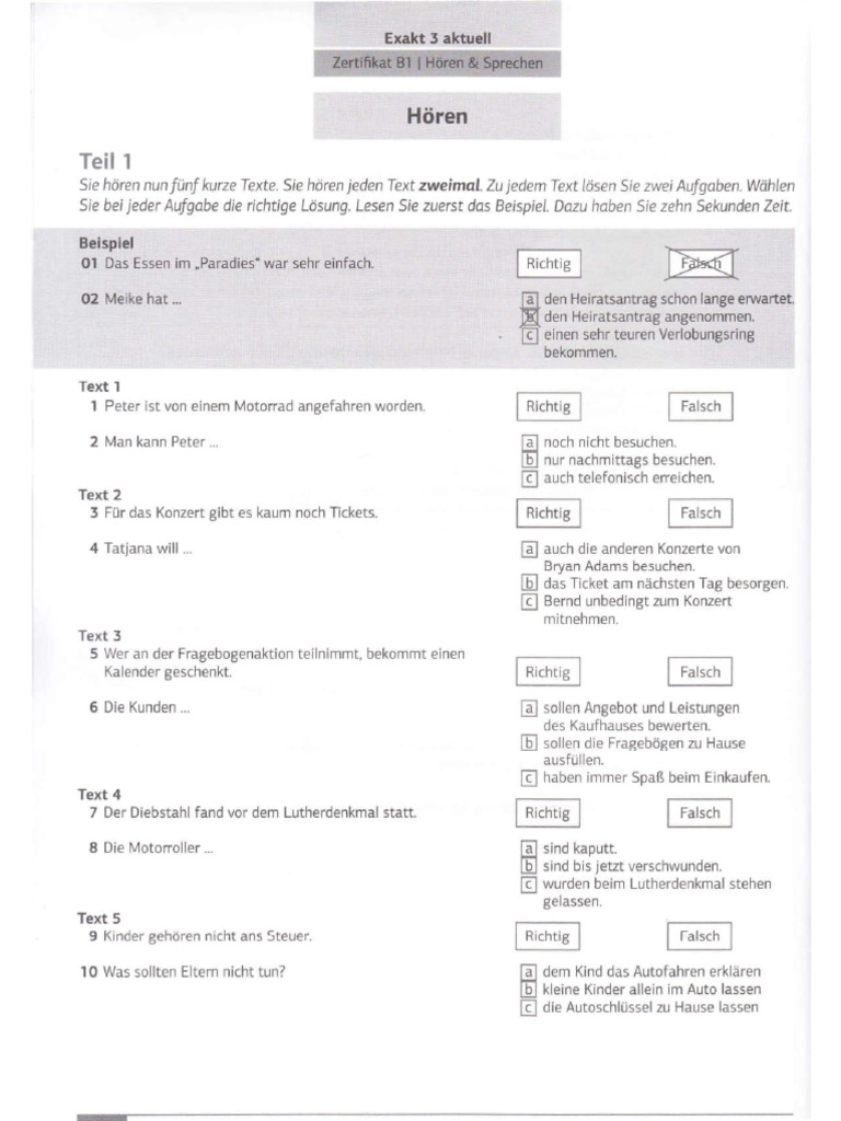 B1 Hören Test 7 | PDF