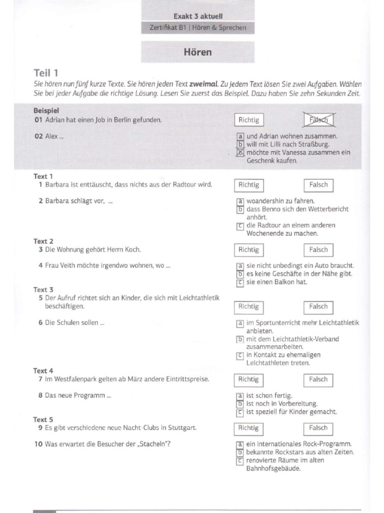 B1 Hören Test 11 | PDF