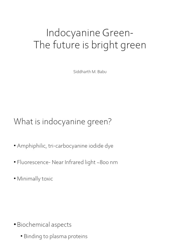 Indocyanine Green | PDF