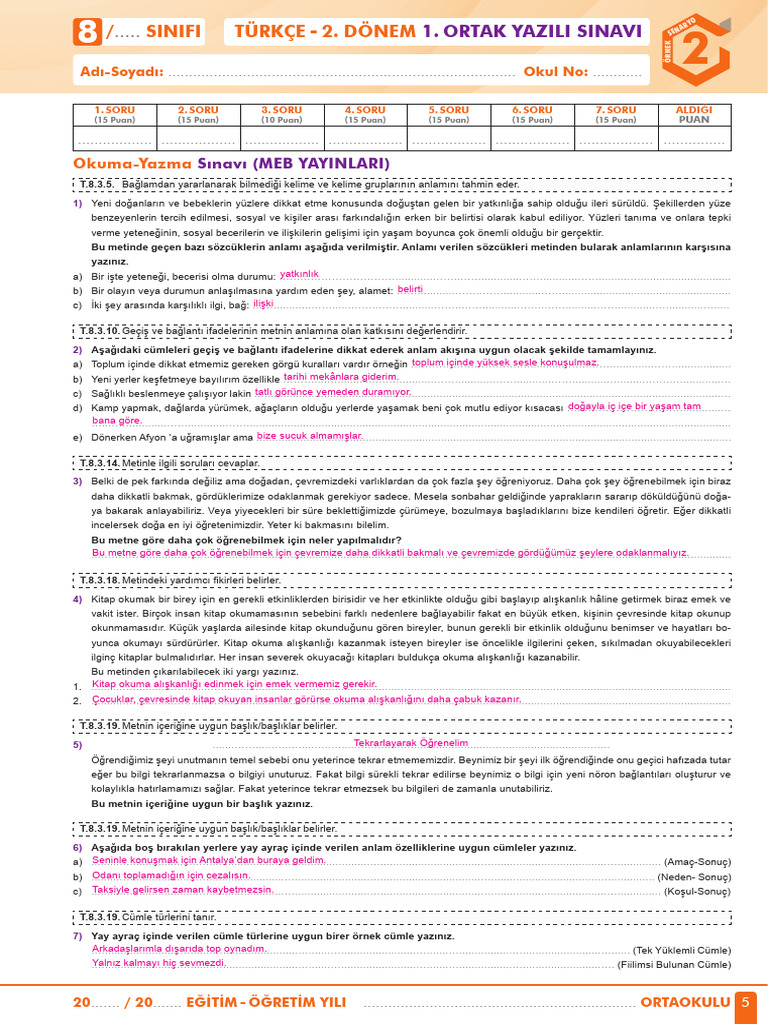 8 FERMAN 2 Cevap | PDF