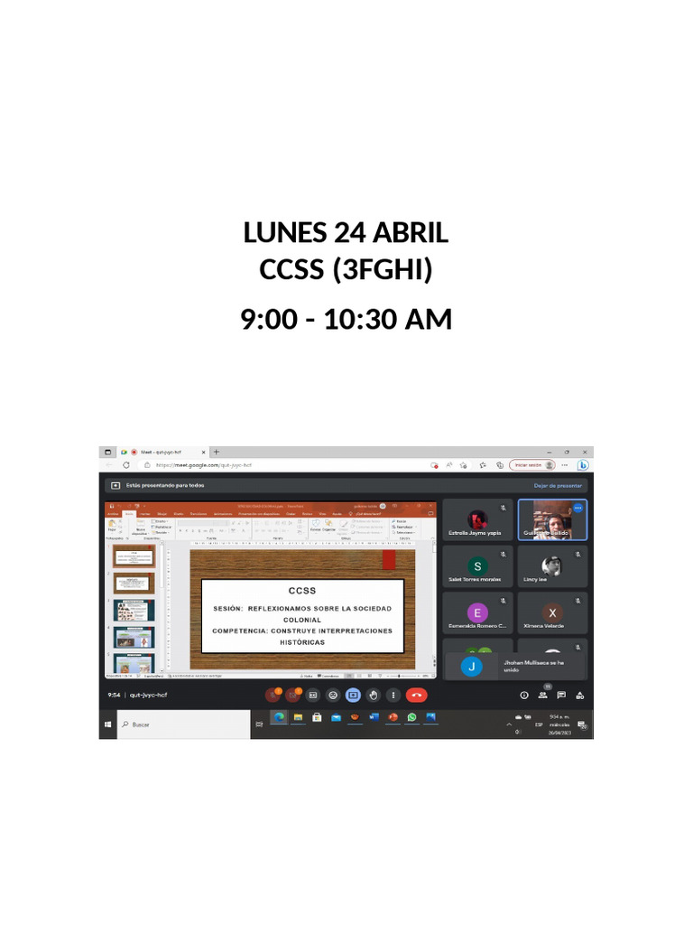 Reforzamiento DPCC - CCSS 24 - 28 Abril | PDF