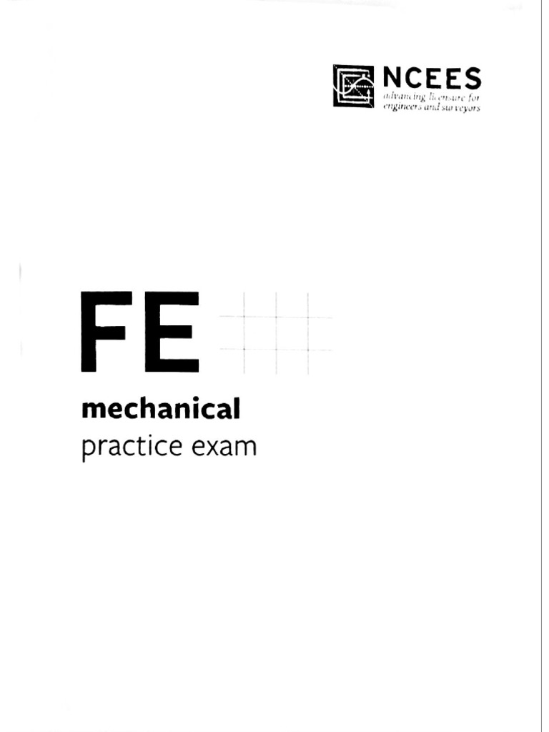 FE Mechanical Example Test Prep | PDF