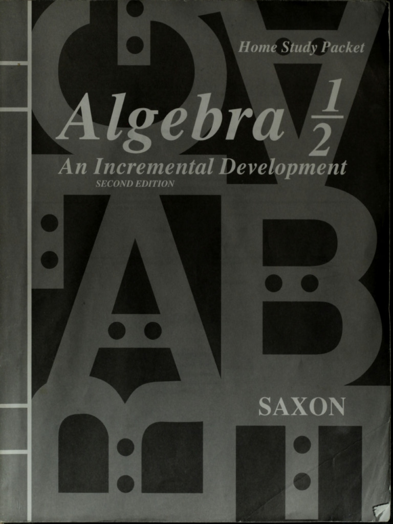 Algebra 1 - 2 (Half) - An Incrmental Development - 2nd Edition - Home ...