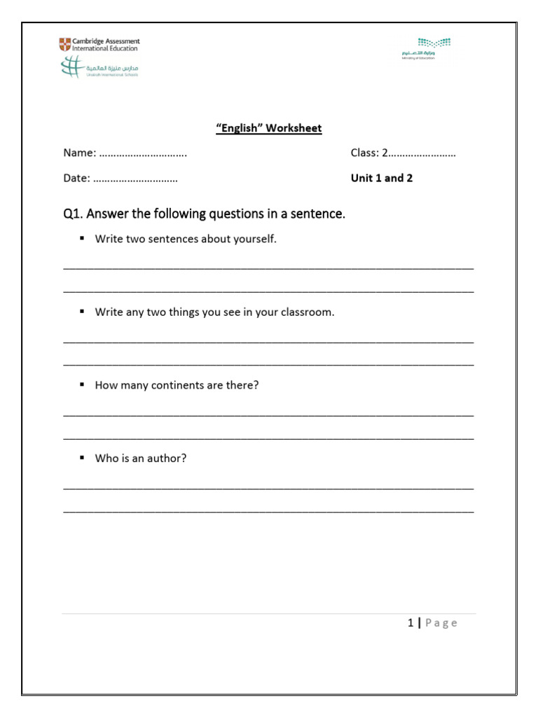 Worksheet - Mid Term | PDF