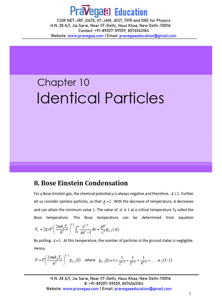 Bose Einstein Condensation | PDF