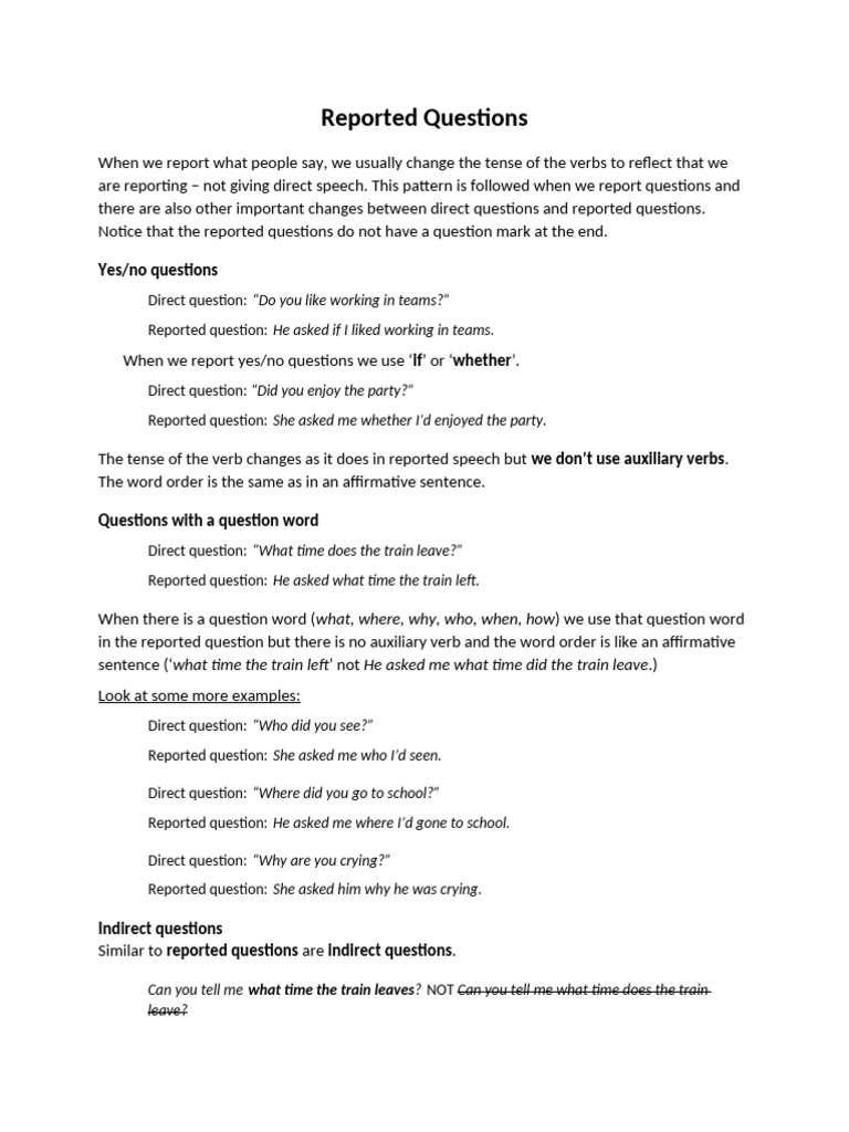Reported Questions | PDF