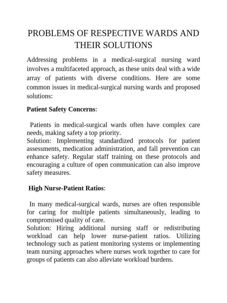 Problems of A Respective Ward | PDF