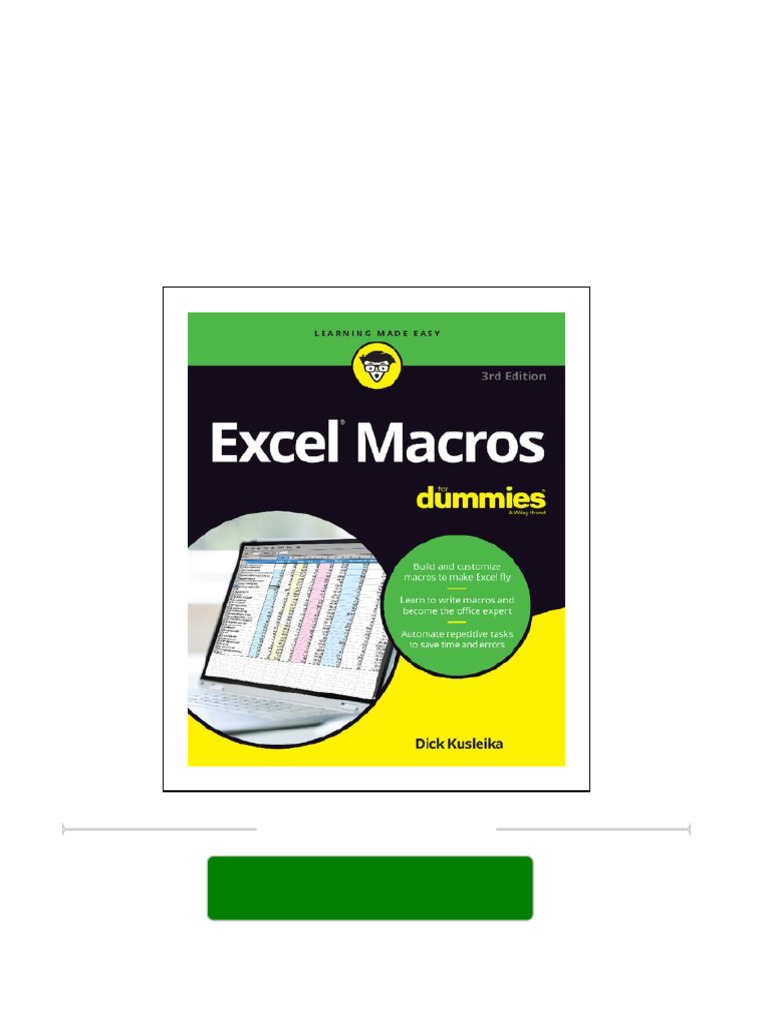 Excel Macros For Dummies 3rd Edition Dick Kusleika 2024 scribd download