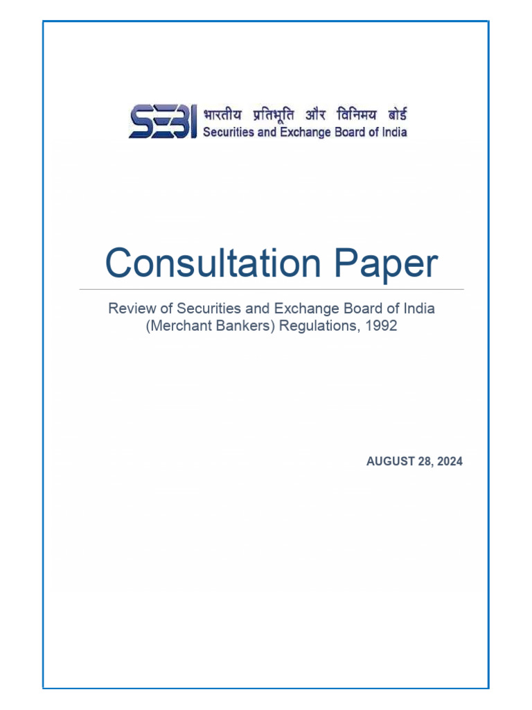MB Consultation Paper | PDF | Securities (Finance) | Business