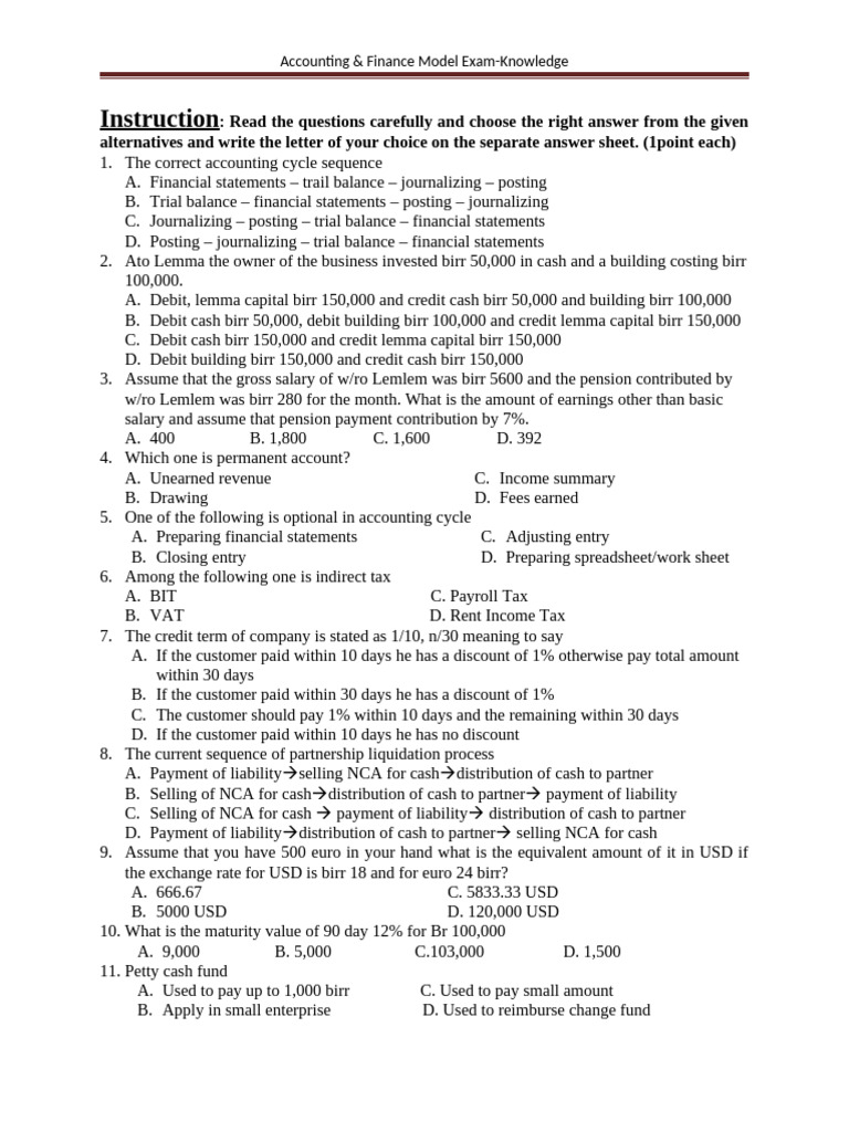 ACCOUNTING Model Theory | PDF | Debits And Credits | Equity (Finance)