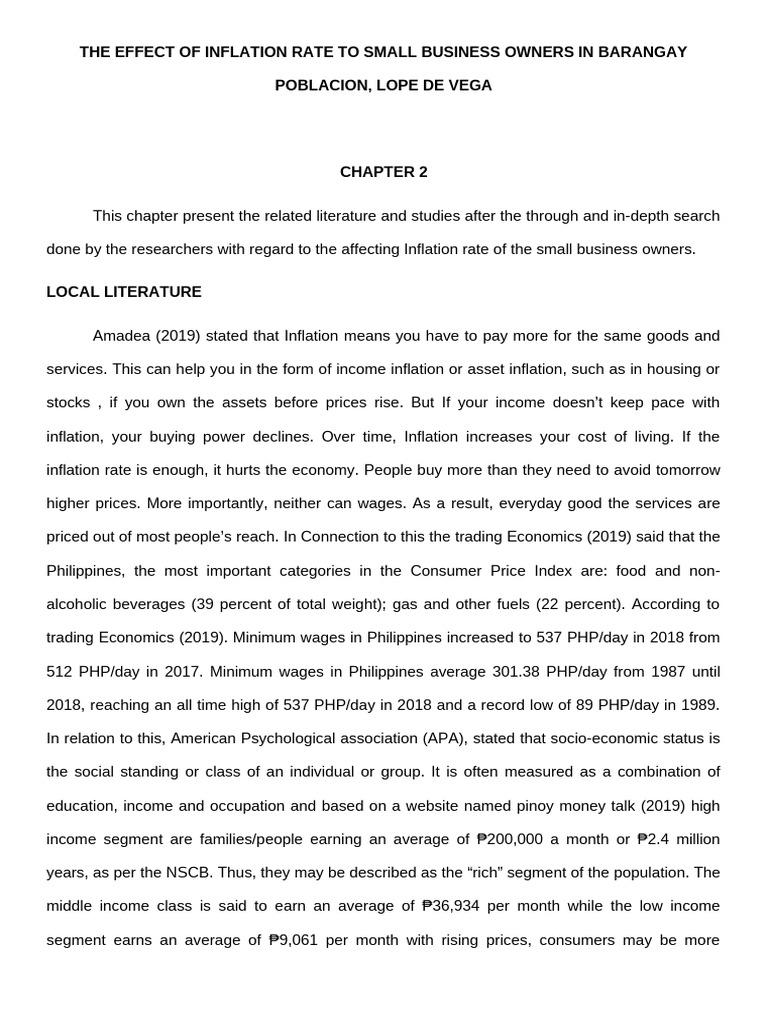 RRL and Methodology | PDF | Cost Of Living | Finance & Money Management