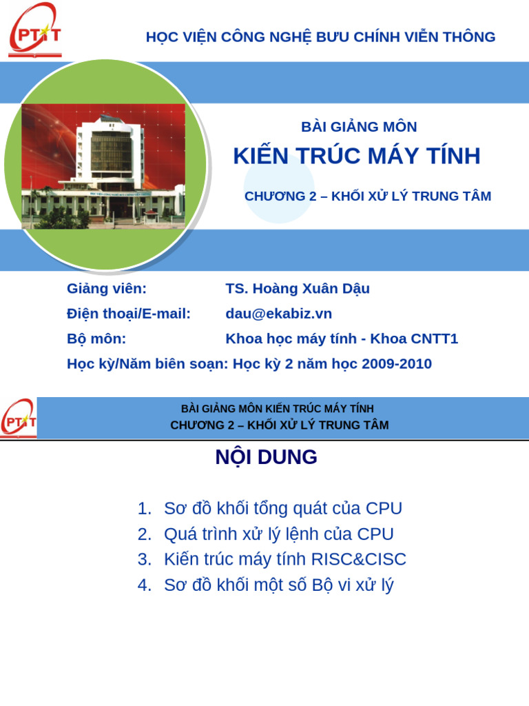 3tc - KTMT - Chuong 2 - Cpu | PDF