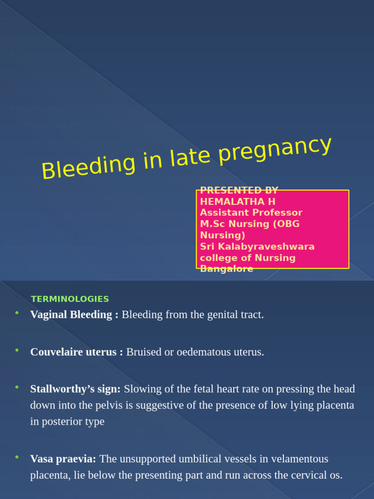 Antepartum Haemorrhage Pdf