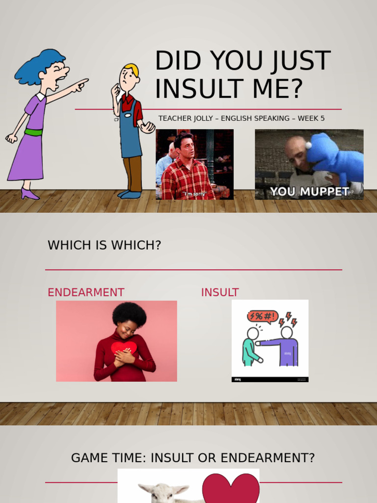 Week 5 Insults and Endearments | PDF