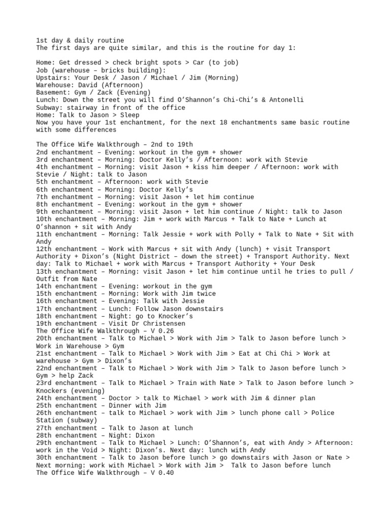 The Office Wife Walkthrough | PDF