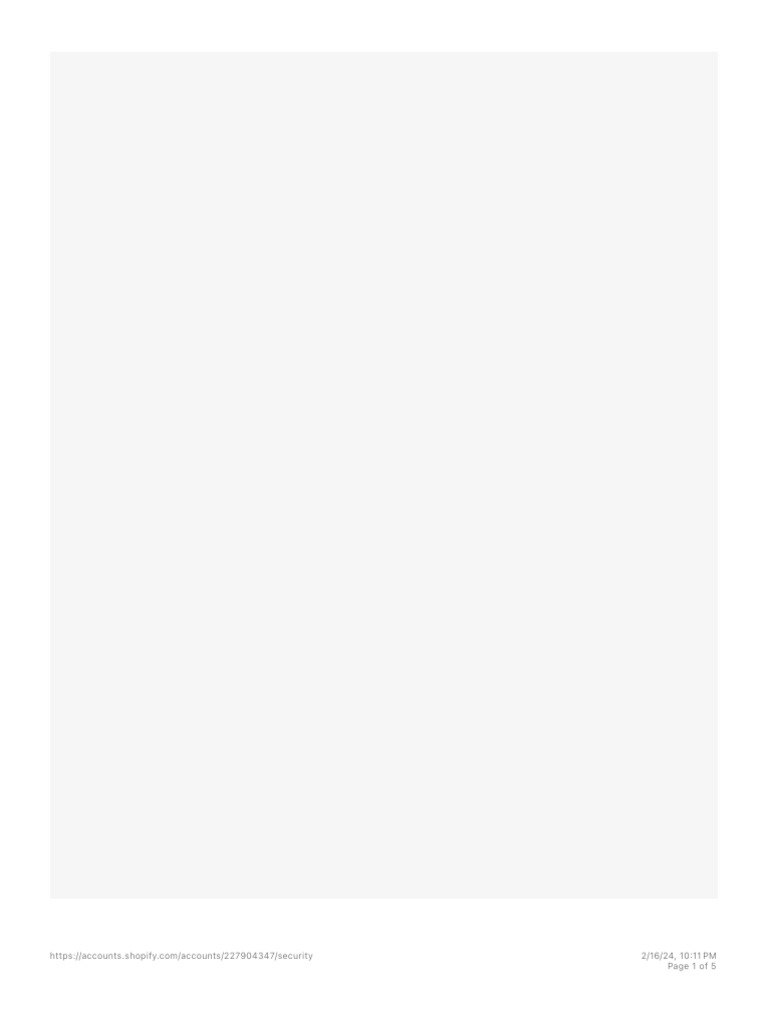 Shopify Account Profile | PDF
