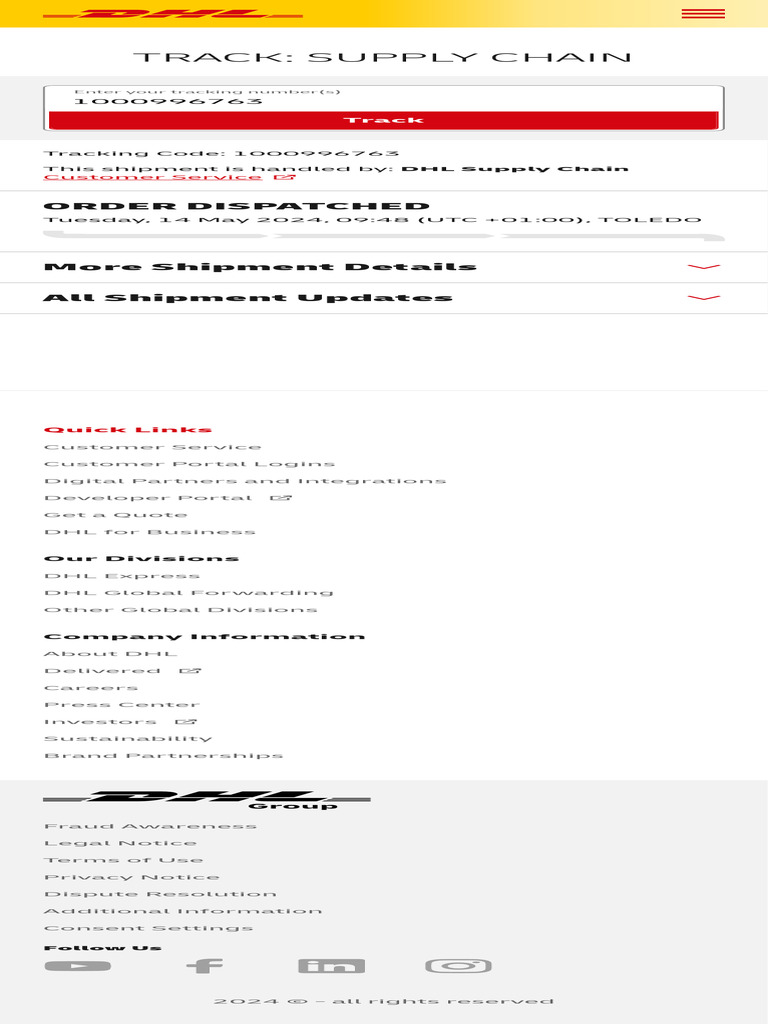 NG Enhometrackingtracking Supply Chain - Htmlsubmit 1&tracking Id ...