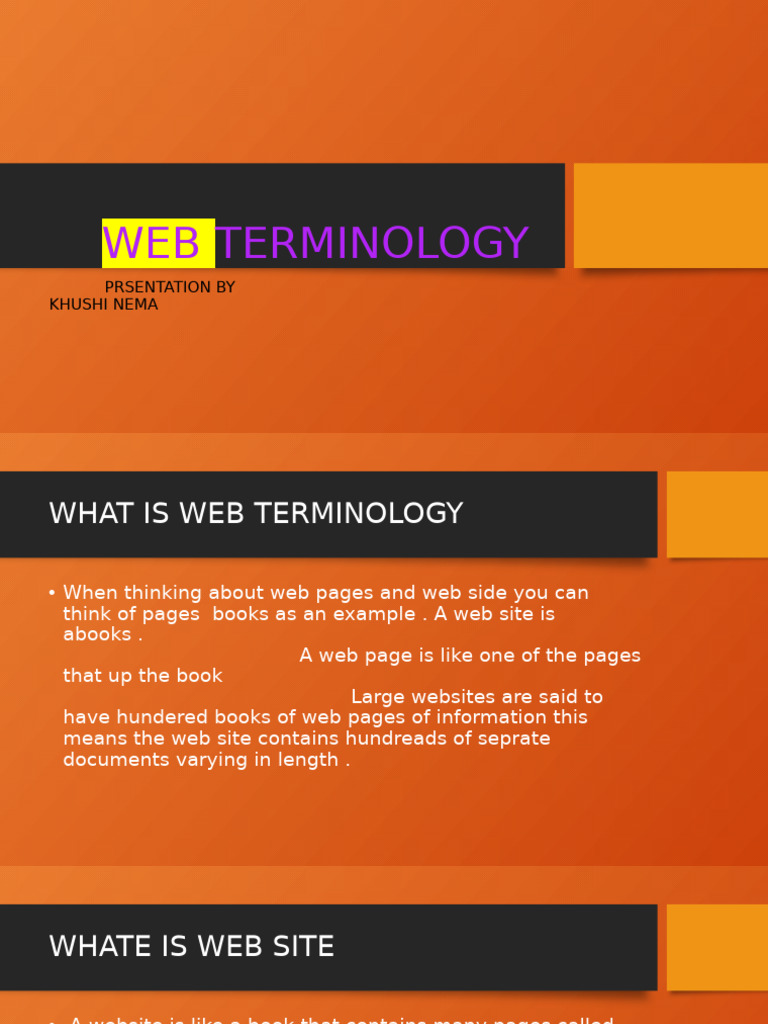 Web Terminology | PDF