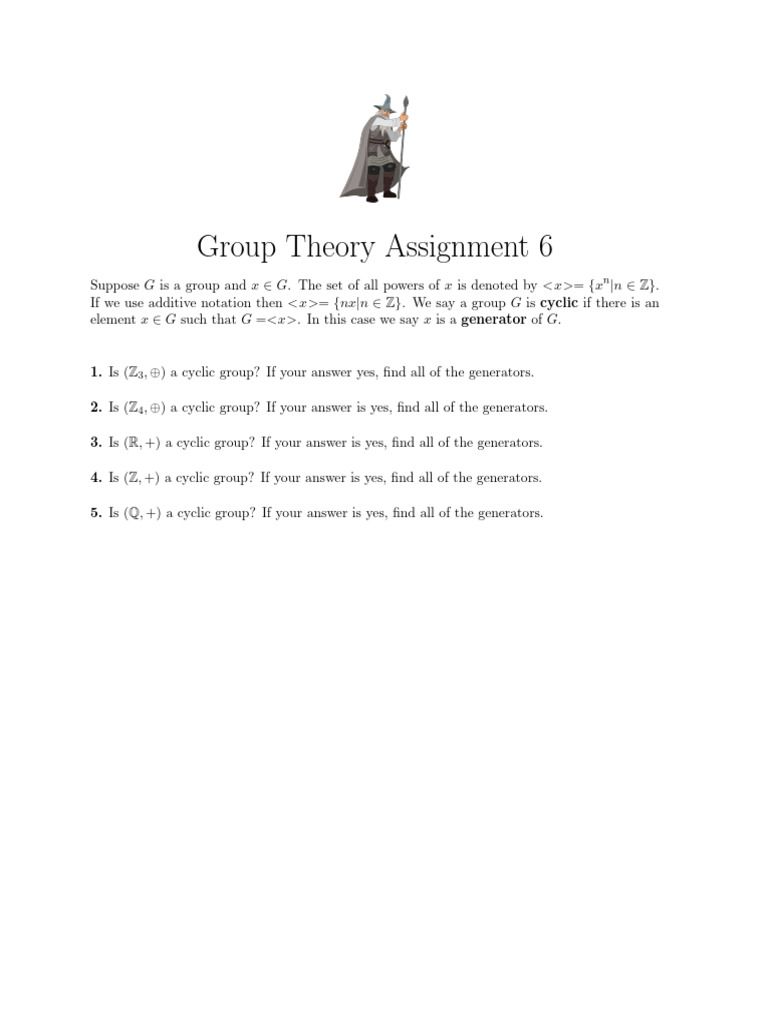 GroupTheoryAssignment6 | PDF