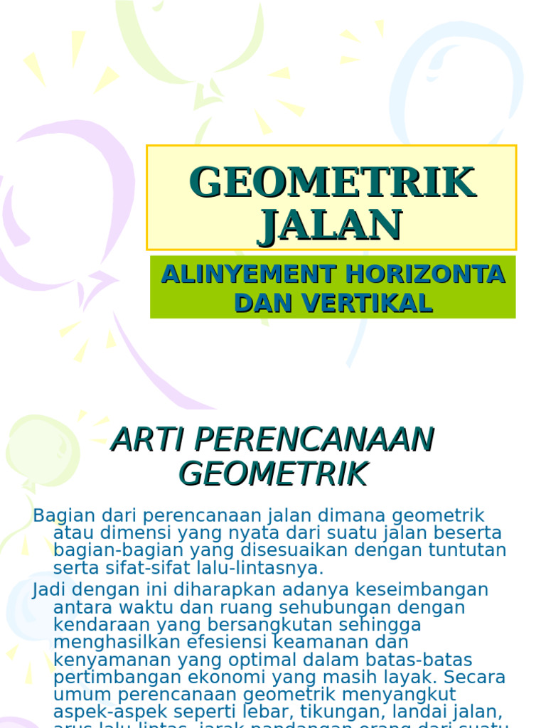 Geometrik Jalan Pdf