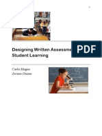 Designing Written Assessment of Student Learning