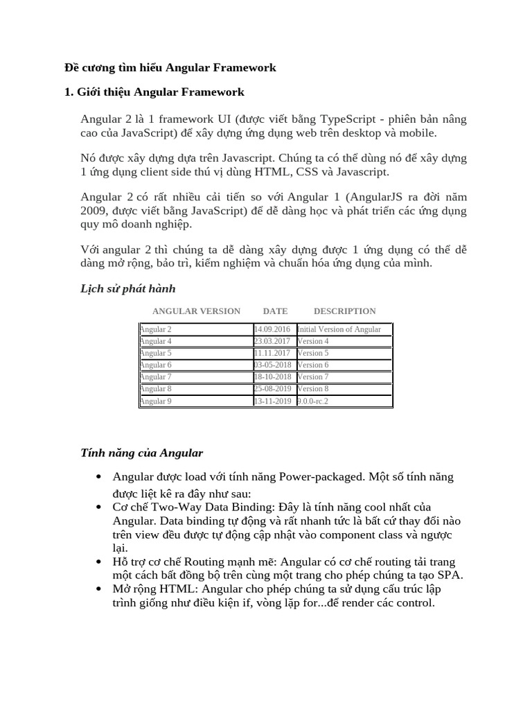 Tìm hiểu về Angular Framework | PDF | Angular Js | Computers