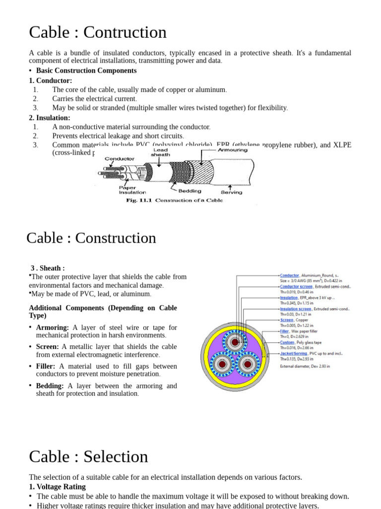 Cable .Conductor and Busbar | PDF