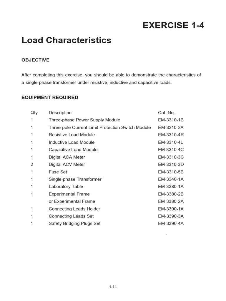 Transformer Load Characteristics Lab | PDF | Ac Power | Transformer