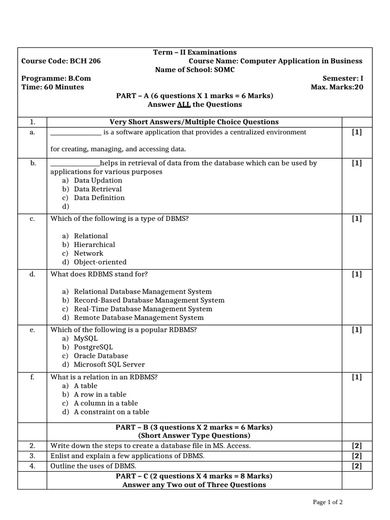 QP - Set B | PDF