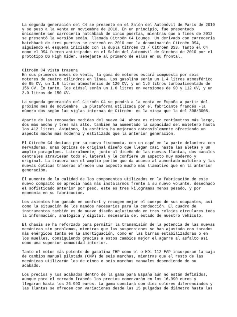 c4 1.6 | PDF