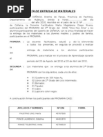 Acta de Entrega Ejemplo