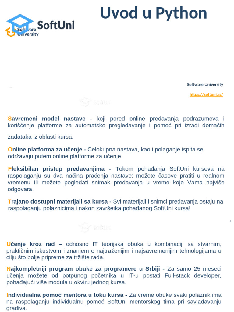 Uvod - U - Python - Programiranje | PDF