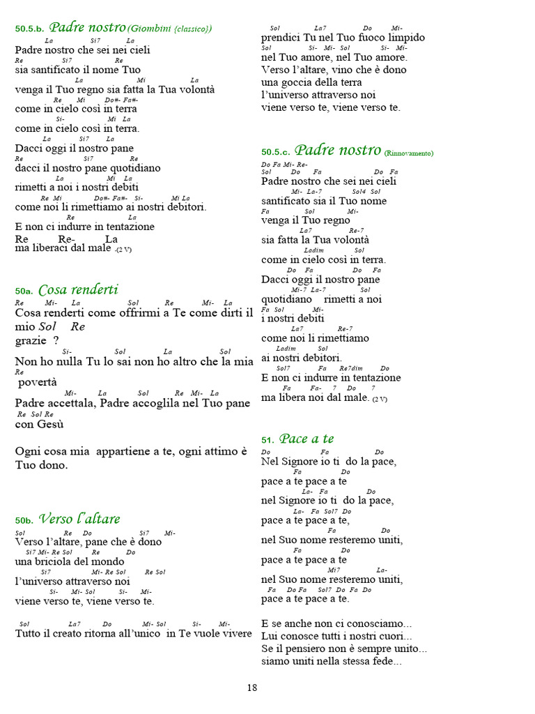 Libretto Di Canti Liturgici | PDF
